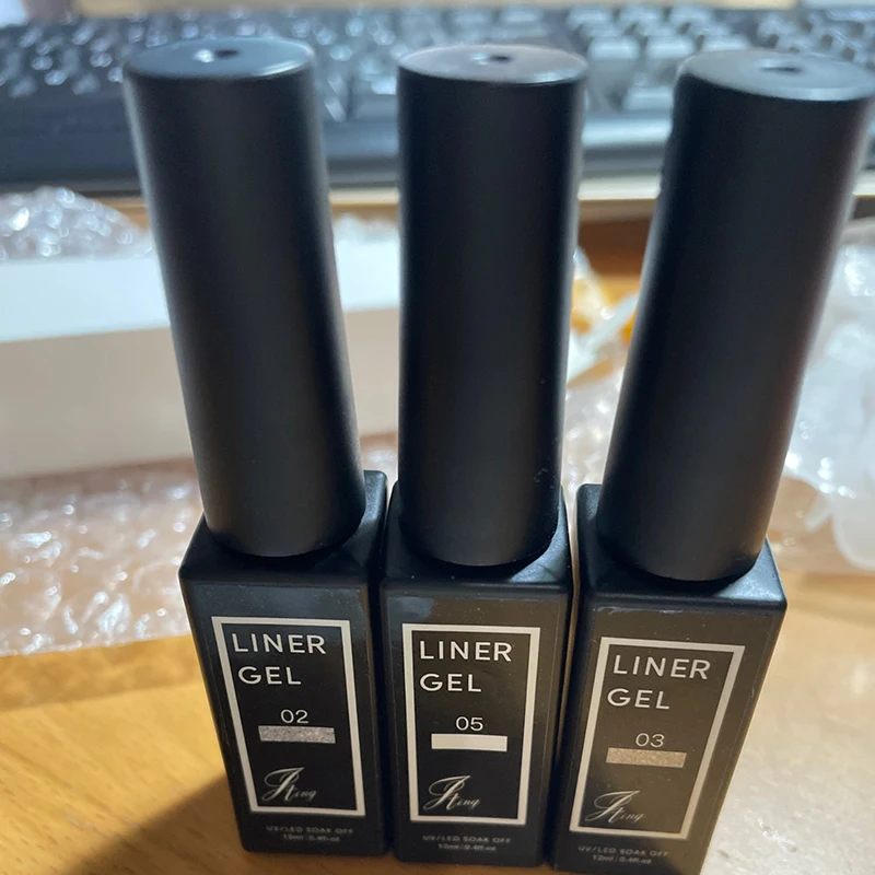 15/7/5ml Black White Graffiti Line French Nail Painting Gel Semi-Permanent Black White Drawing Gel Polish 2024#UV Painting Gel - Image 6
