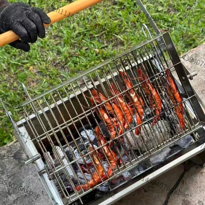 Flip Charcoal Barbecue Grill w - Camping Cooking Mesh review and price