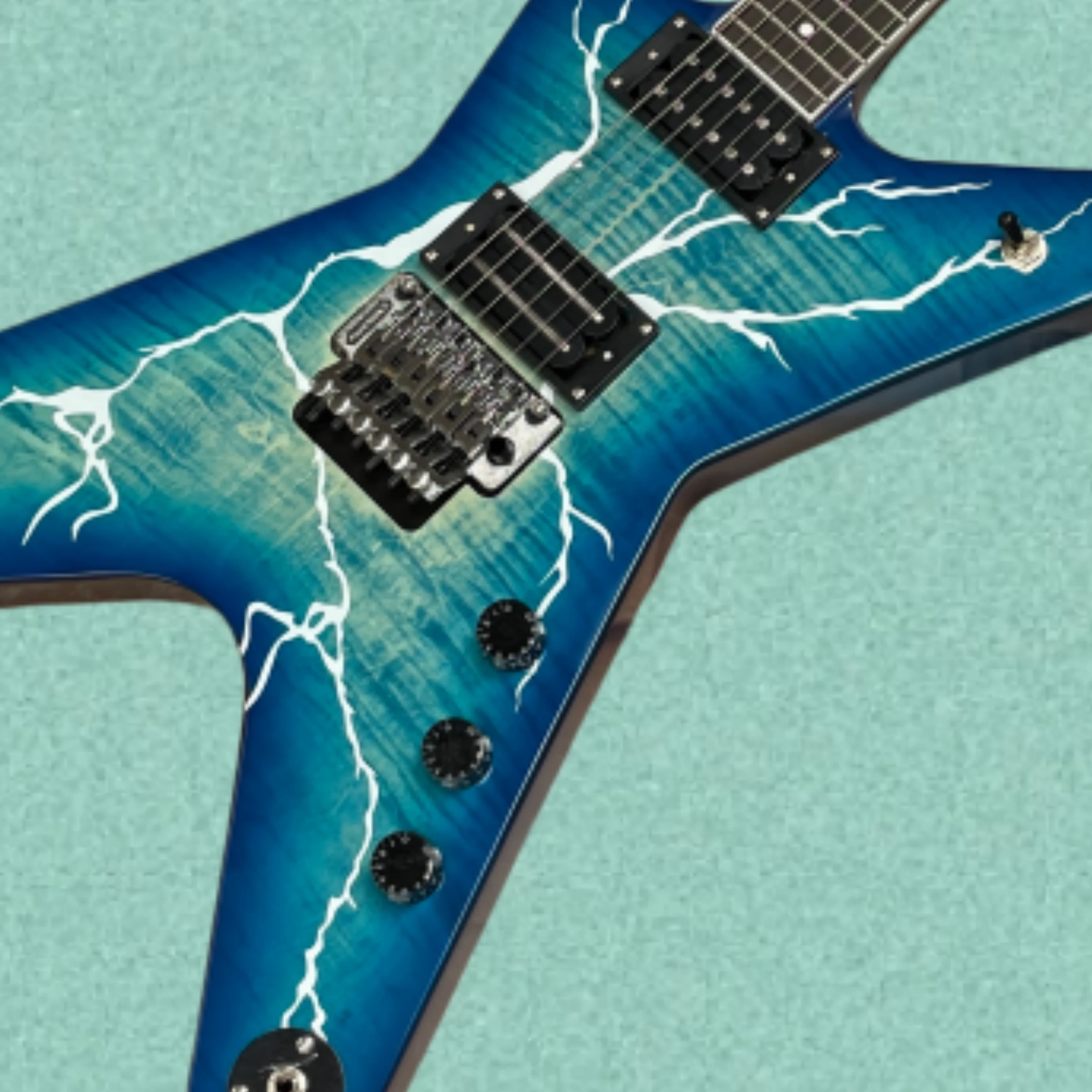 Electric Guitar Beginner - Guitare électrique à 6 cordes bleue