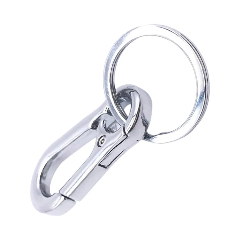 

3Pcs Alloy Carabiner Clip Key Ring Rustproof Polished Keychain Vehicle Car Keyring