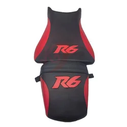 Motorcycle Black Red Front Rear Seat  Pillion Cushion Saddles For Yamaha YZF-R6 2003 2004 2005 R6S 2006-2009