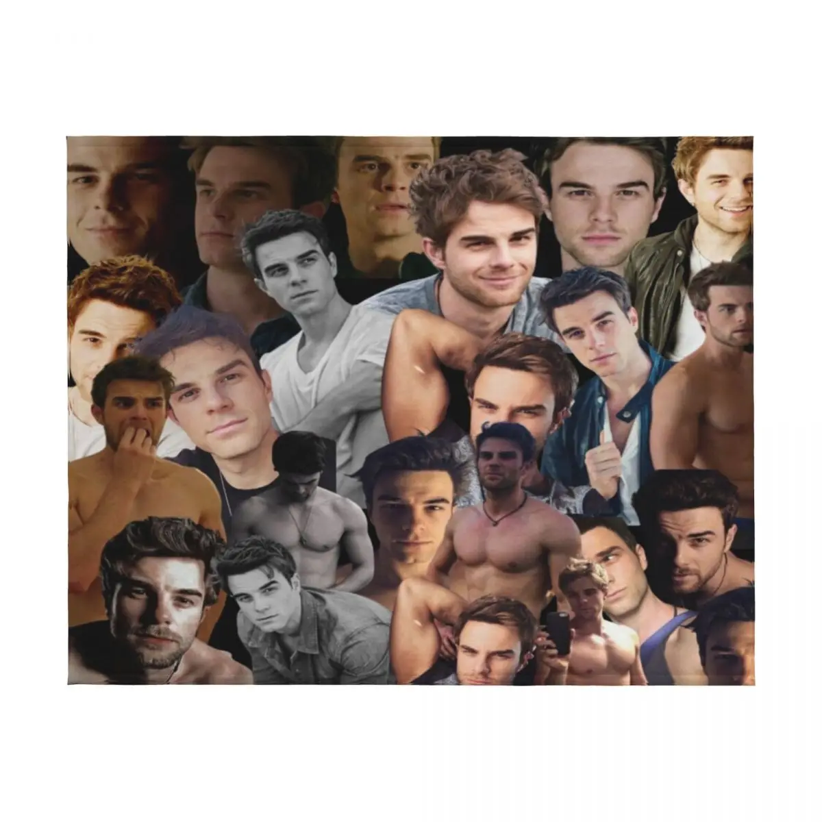 كول ميكايلسون صور كولاج رمي بطانية الأرائك الزخرفية لفصل الشتاء أشعث كيس النوم البطانيات