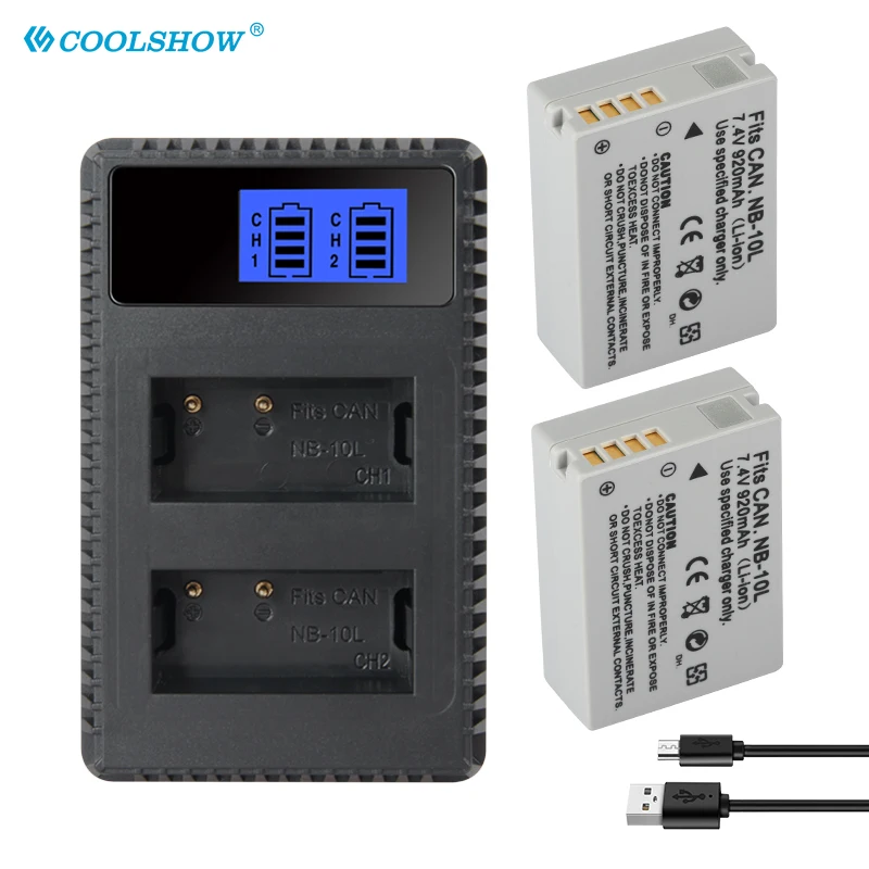 

Аккумулятор NB-10L (920 мАч) для Canon SX40 HS, SX40HS, SX50 HS, SX50HS, G1 X, G15, G16, SX60 HS, G3X + Зарядное устройство