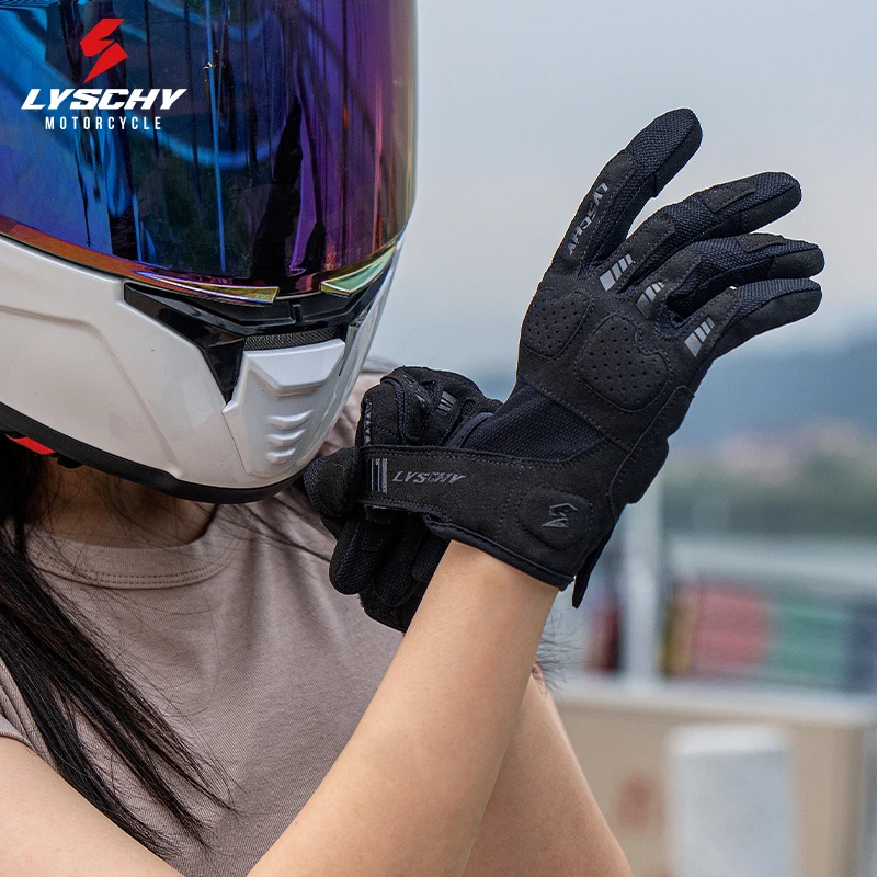 

LYSCHY дышащие мотоциклетные перчатки для мужчин, женщин, пар, летние тонкие противоударные перчатки XS-2XL, ретро мотоциклетные велосипедные перчатки