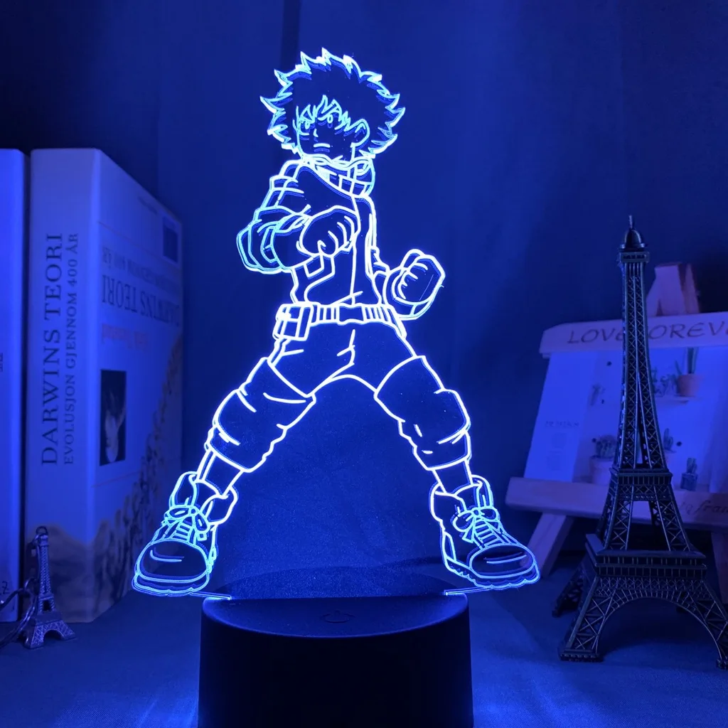 Anime My Hero Academia Shoto Todoroki Face Design Led Night Light Lamp for Kids Child Boys Bedroom Decor Acrylic Table Lamp Gift