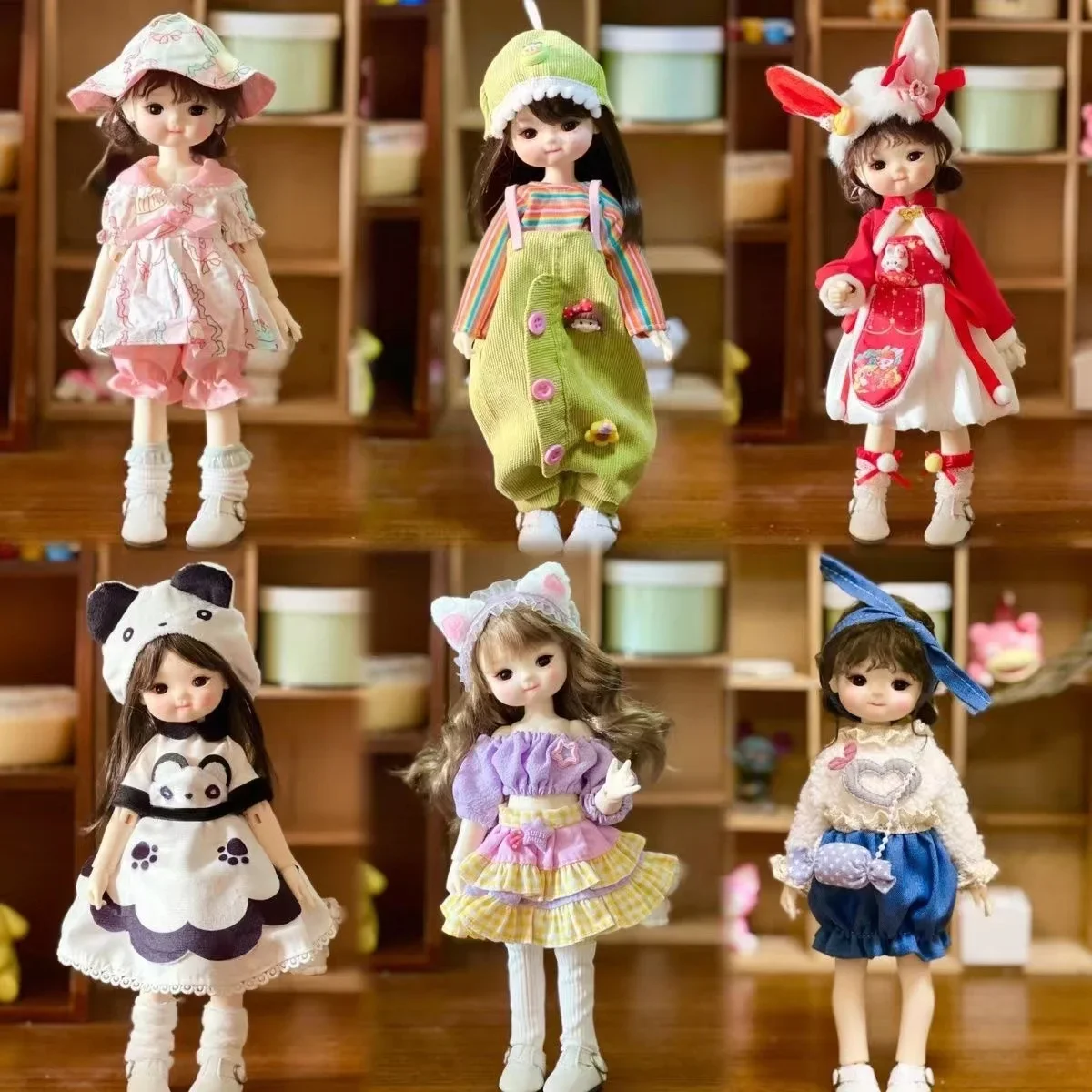 Fashion 1/6 BJD Doll Clothes Accessories Set 30cm Doll Outfit Dress Up Clothing Girl Toy Gift Doll Accessories