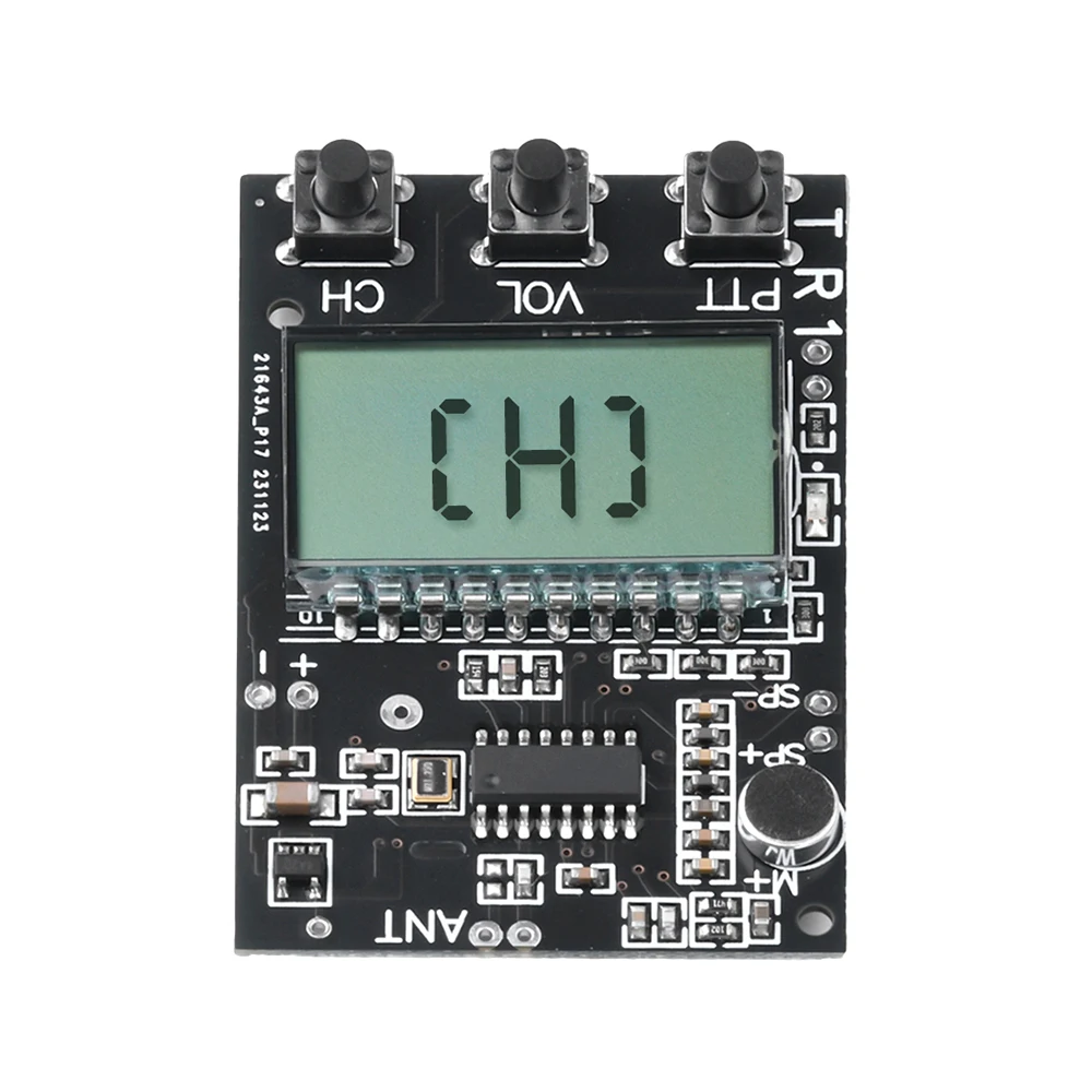 7 Frequency 27-480MHz FM Walkie Talkie Circuit Board Digital LCD Transceiver All-in-One Module DC3.3-6V FM Transmitter Receiver