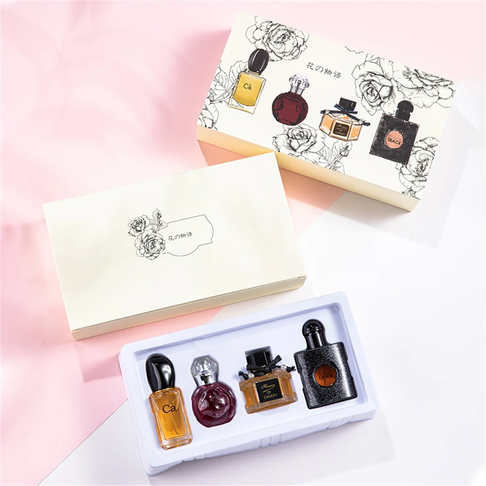 Confezione regalo profumo donna 100ml Set quattro pezzi fragranza duratura corpo Spray pianta profumo floreale feromone colonia Parfum Pour Femme