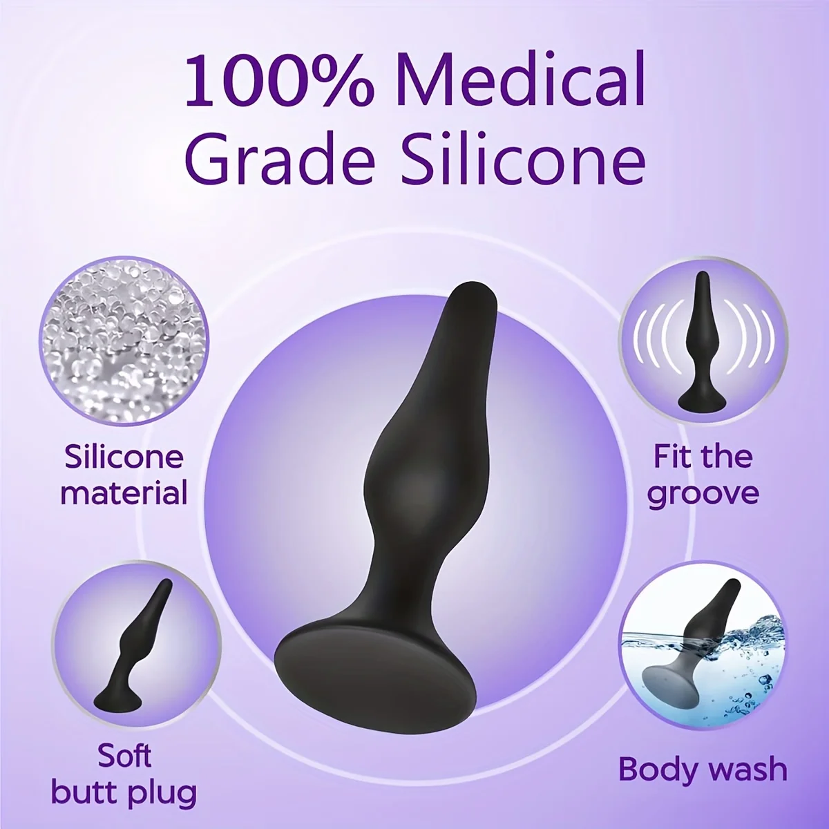 Beginner Silicone Butt Plug Anal Plug for Men Women Prostate Massager for Gay Mini Anal Bullet Masturbator Sex Toy for Men view 3