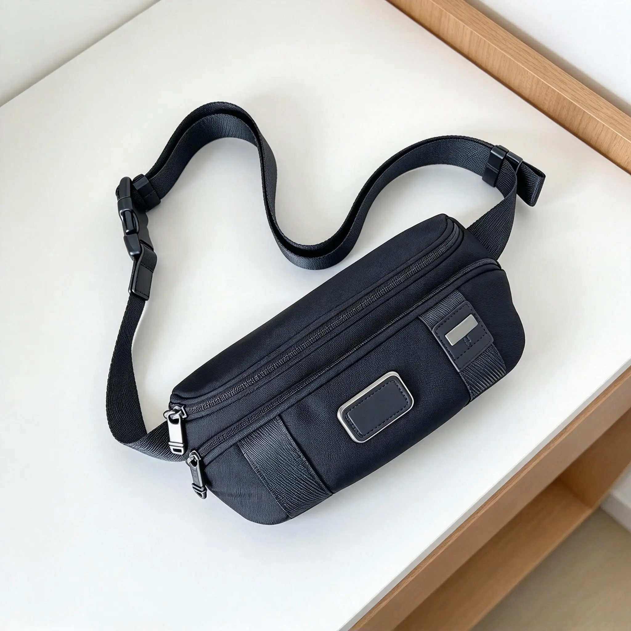 Brand Promotions Men's Multi-Functional Chest Bag Waist Bag Hand Pouch, Minimalist Fashion Crossbody Shoulder Bag for Business
