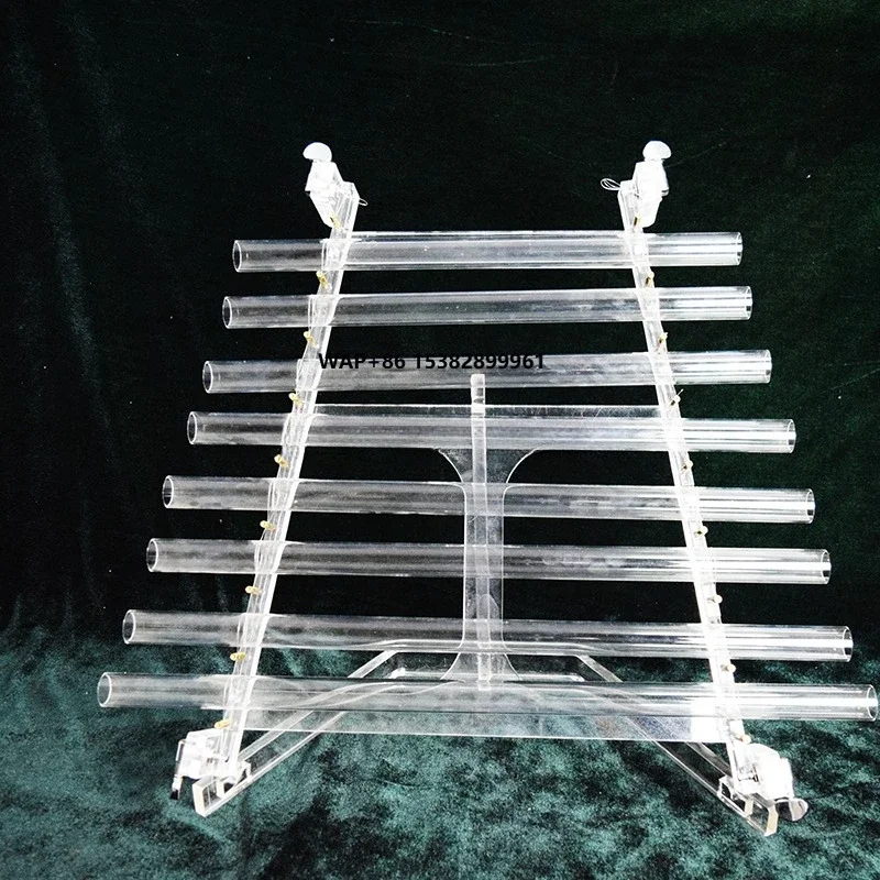 Wholesale Price Beautiful Strong Sound Bath Magic Crystal Singing Harp 8 Tube Sound Healing Instruments