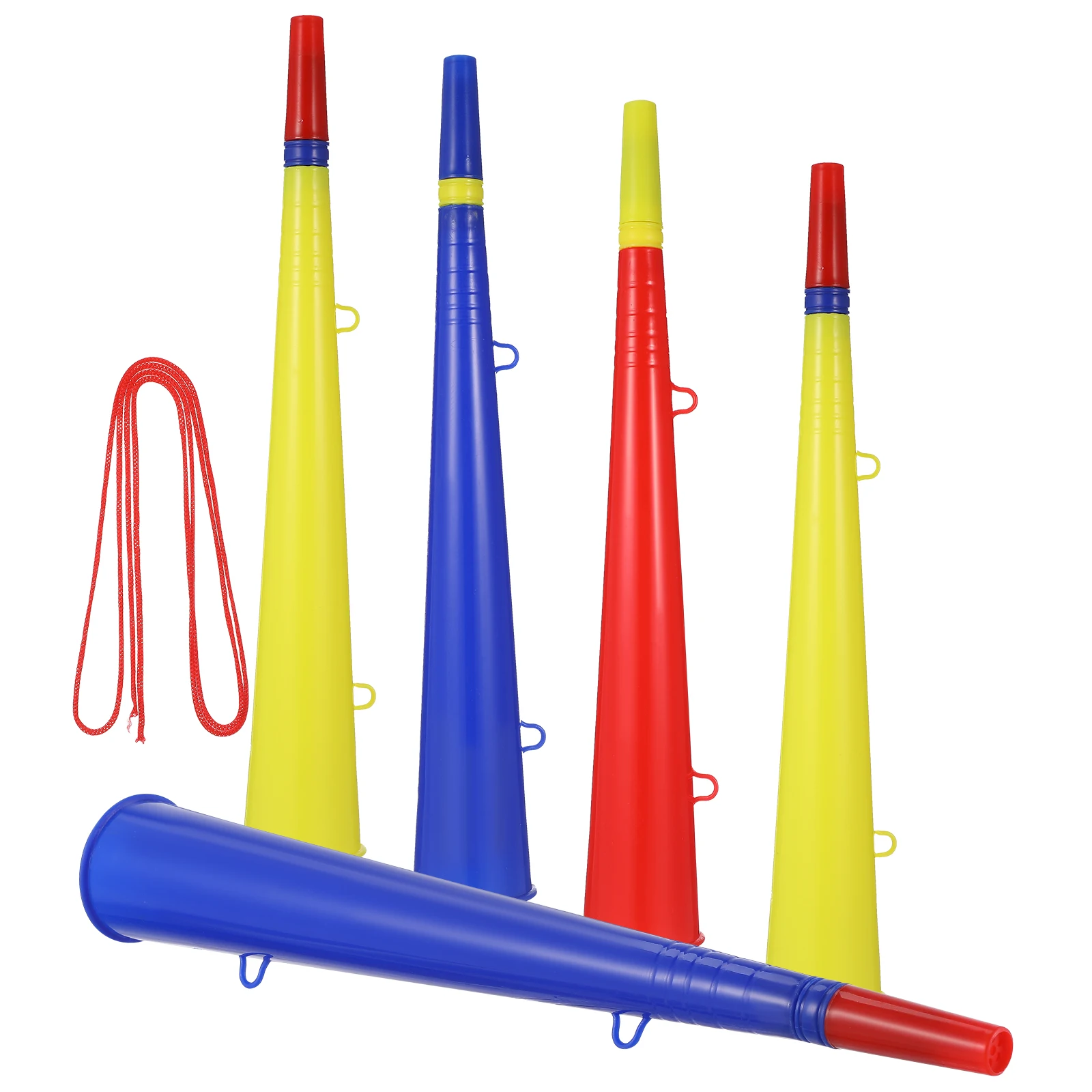 

5pcs Plastic Trumpet Bright Color Lightweight Sports Game Horn Toy Kids Blow Stadium Football Party