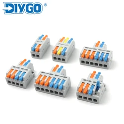 5/10PCS 1 in Multiple Out Fast Electrical Connectors Universal Compact Splitter Wiring Cable Connector For Home Line connection