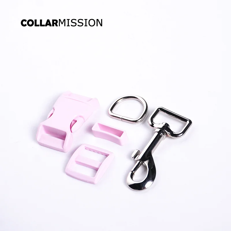 

10set/lot (plastic buckle+Tri-Glid+square keeper+D ring+metal dog clasp)electroplating process DIY collar accessories 17 kinds