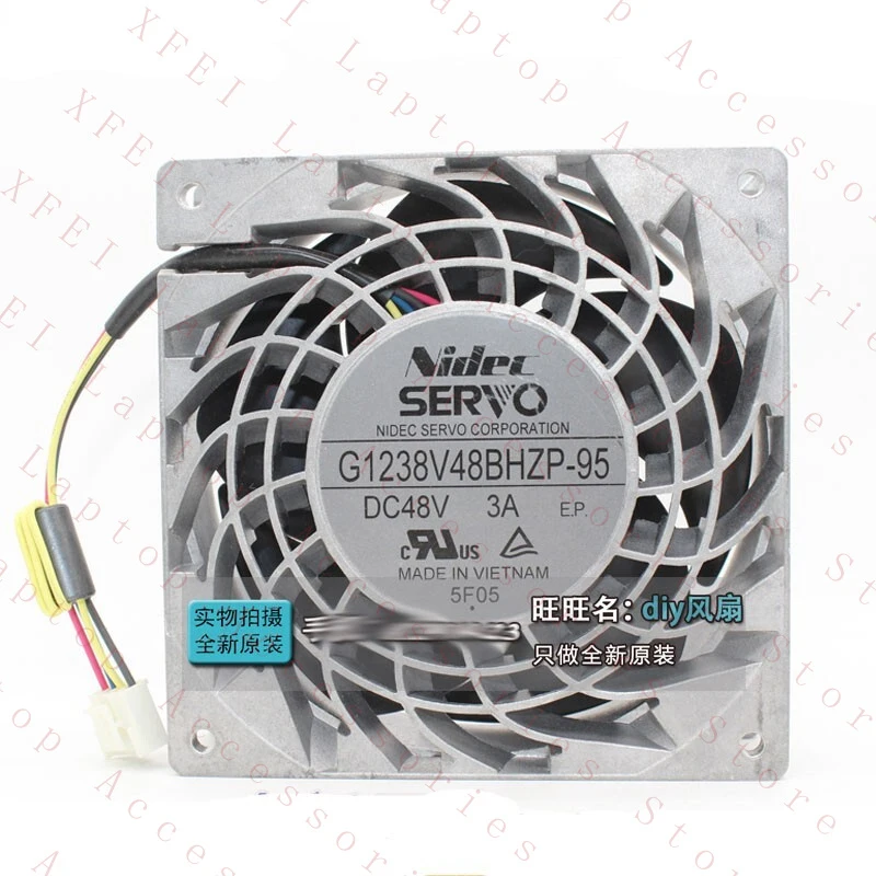 D  FOR SERVO G1238V48BHZP-95 48V 2.1A 12038 12CM aluminum machine fan