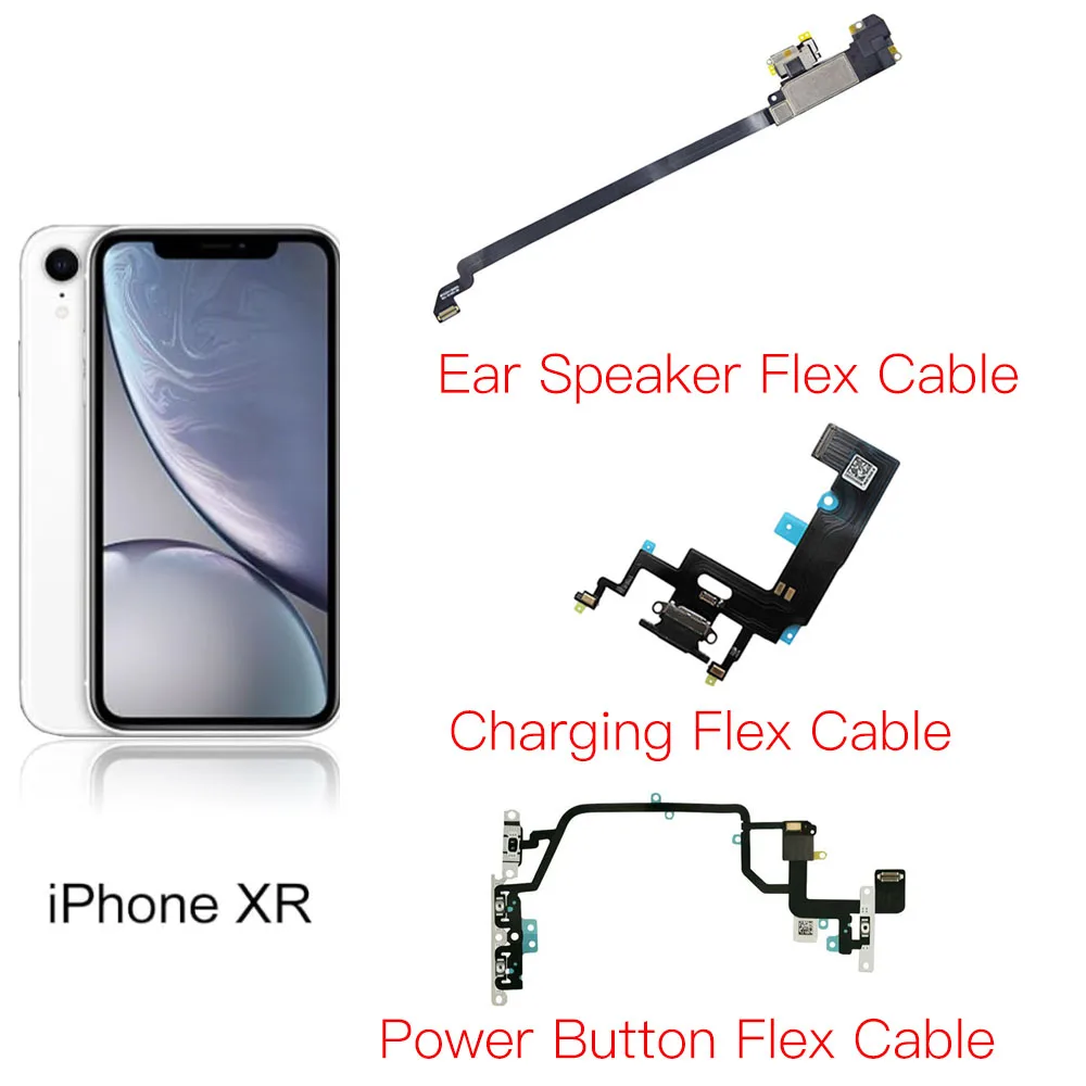 Microphone ProblemSolution For iPhone X XR XS Max Ear Speaker Charging Dock  Power Button Flex Cable Replacement