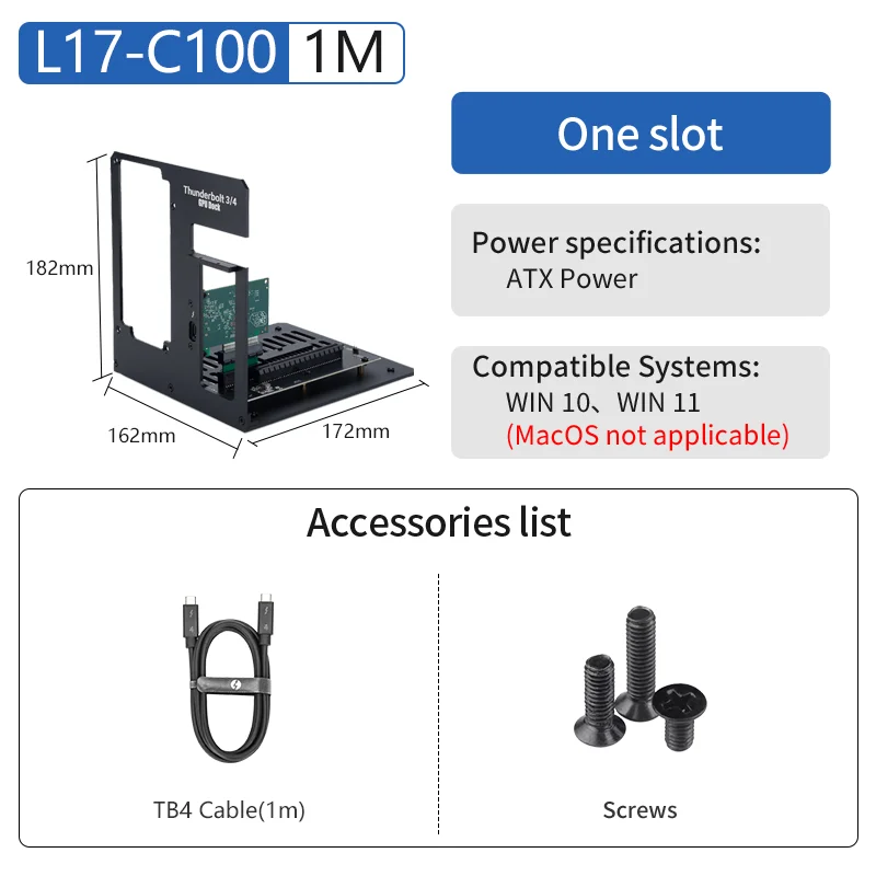 Thunderbolt 3 /4-compatible eGPU Dock Notebook External Expansion