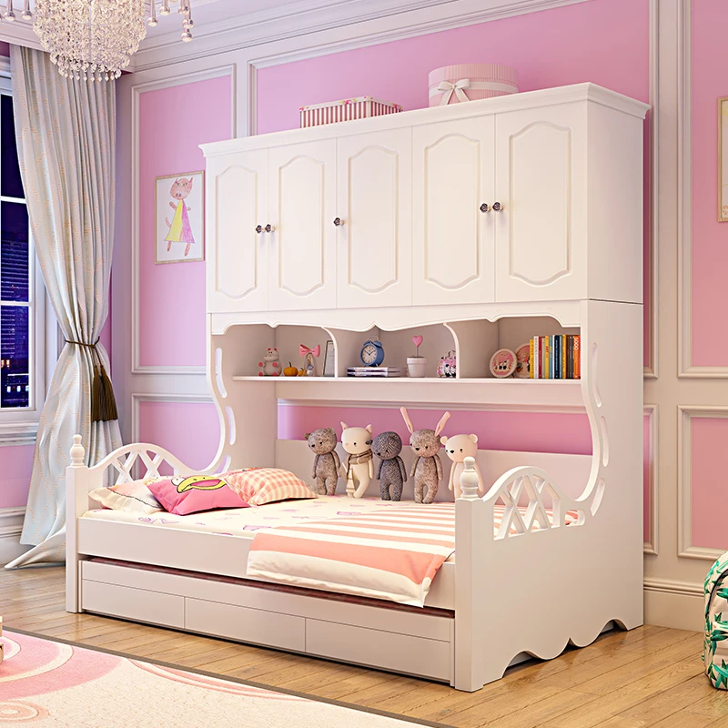 

Single bed princess bed, 1.5 meters, 1.2 meters, multifunctional, space saving, wardrobe bed integrated