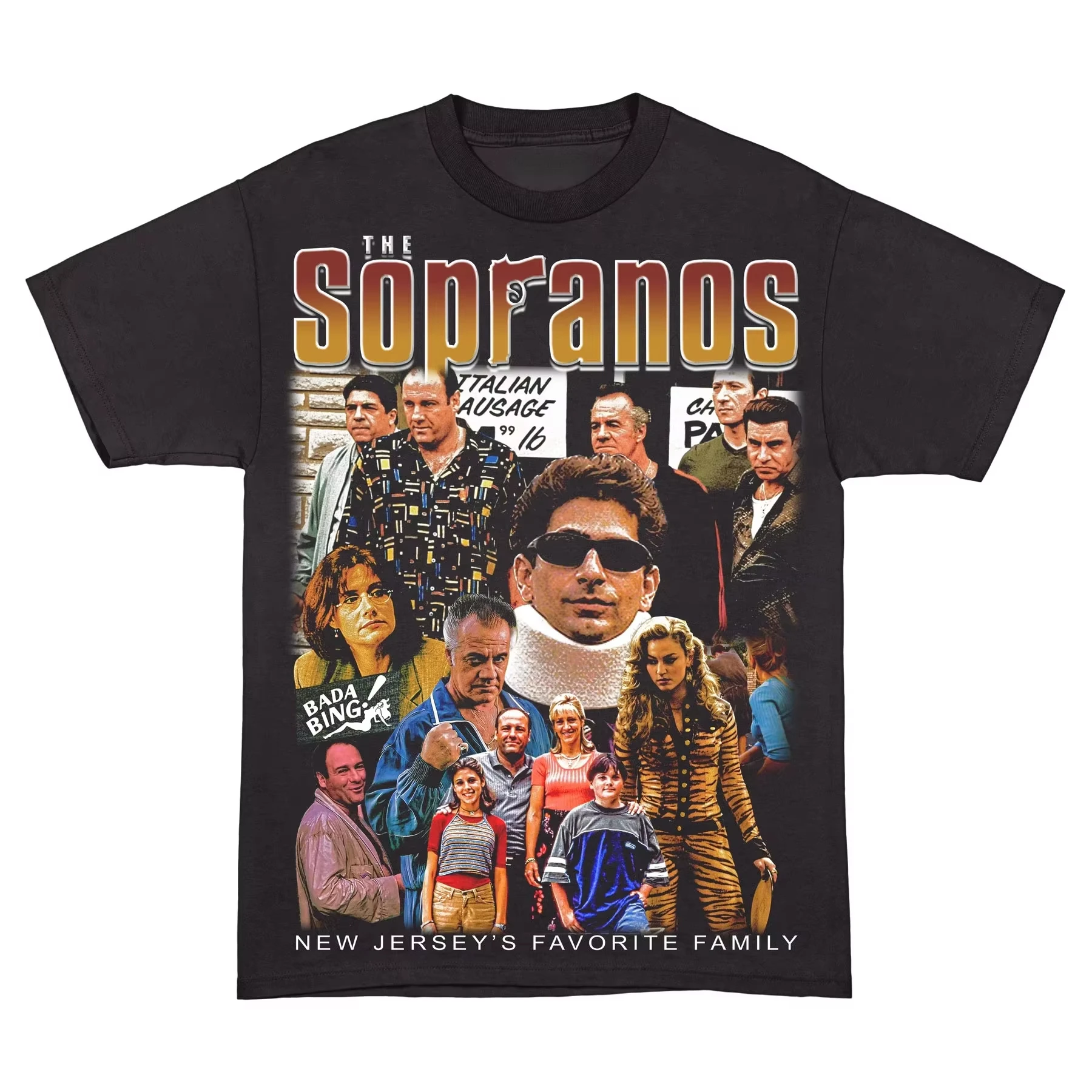 Camiseta familiar The Sopranos, camisetas unisex de verano de manga corta, camisetas de algodón puro, ropa informal Retro, camiseta Y2k, camiseta unisex de verano