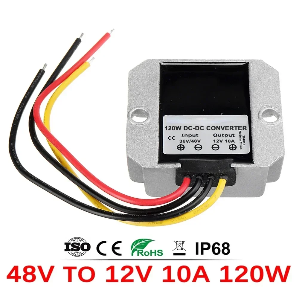 48V 24V 36V to 12V 20A 5A 10A 240W Step-down DC Power Converter Buck Regulator Voltage Golf Cart Truck Bus Car Power Supply