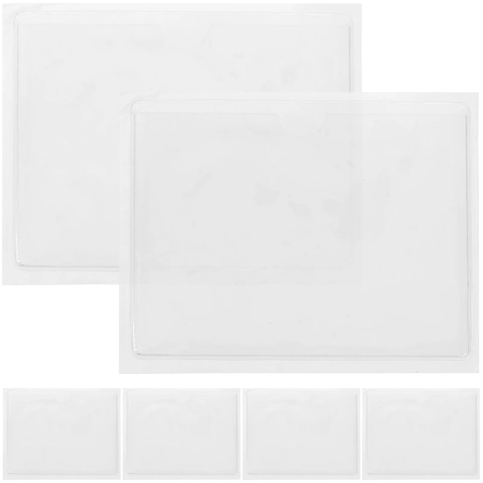 6 Pcs Transparent Adhesive Sleeves for Parking Permit ID Card Business Card Sticker Holder Clear Plastic Protectors Document