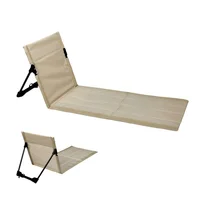 Foldable Outdoor Lazy Chair Portable Camping Beach Chair with Backrest Cushion for Garden Park Picnic Travel 2