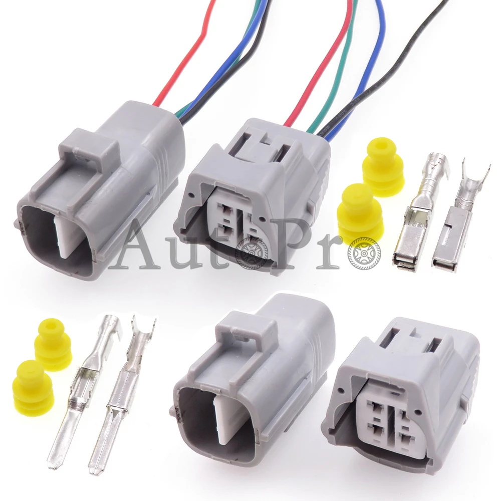 1 Set 4 Pin Car Plastic Housing Waterproof Socket Auto Oxygen Starter Sensor Electric Cable Sealed Connector 6188-0066 6189-0126