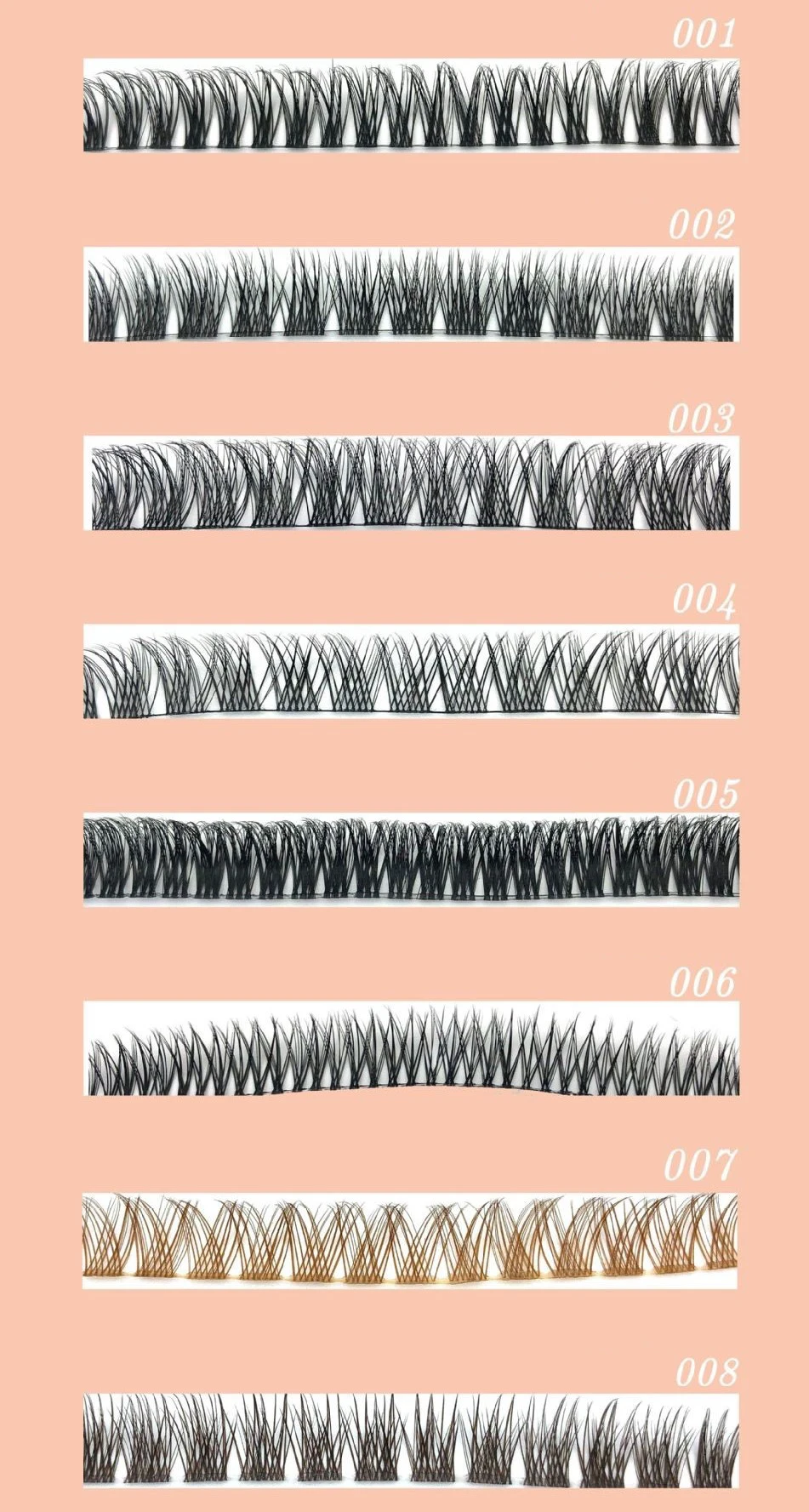YGirlash DIY handgemachte Wimpernverlängerung segmentierte Wimpern dramatische Wimpernbündel weiche Bandstreifen Wimpern Make-up Wimpern – Detail 1