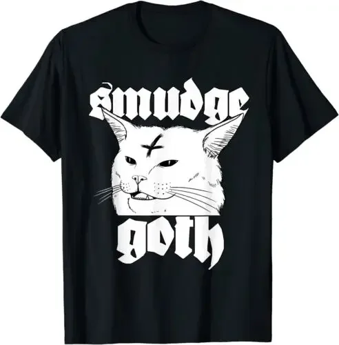 NEW LIMITED Blackcraft Cute Cat Death Metals Smudge Goth Funny T-Shirt S-3XL