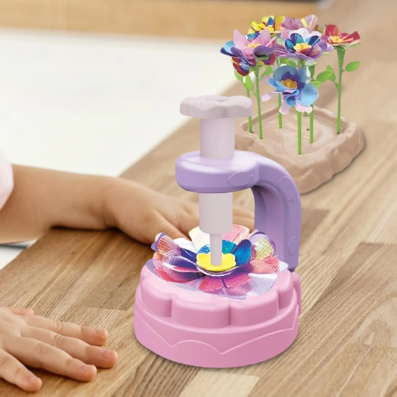 Buquês de flores de tecido, kit de artesanato, buquê de flores de tecido, kit de artesanato, aprendizagem educacional, atividade artística para 4-8 anos de idade