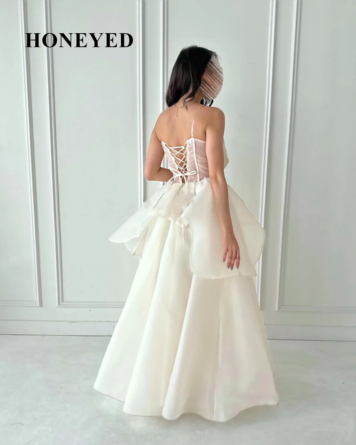 Honeyed 2023 Prom Dresses One Shoulder Side Split Sweep Train Beads Pleats Long Formal Women Evening Party Gowns Robes De Soirée