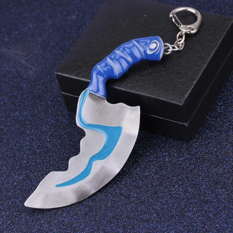 Men Jewelry Anime Game Dota 2 Keychain Mini Blink Dagger Jump Cut Weapon Model Dota2 Key Chain Flashing Keyrings