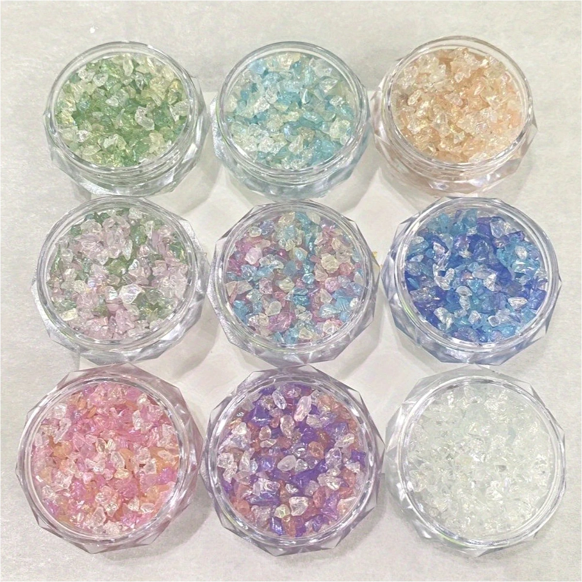 

9 Boxes/set Mini Irregular Nail Art Gravel Jewelry Mixed Color Nail Broken Diamond Hairpin Phone Case Earrings Diy Decoration