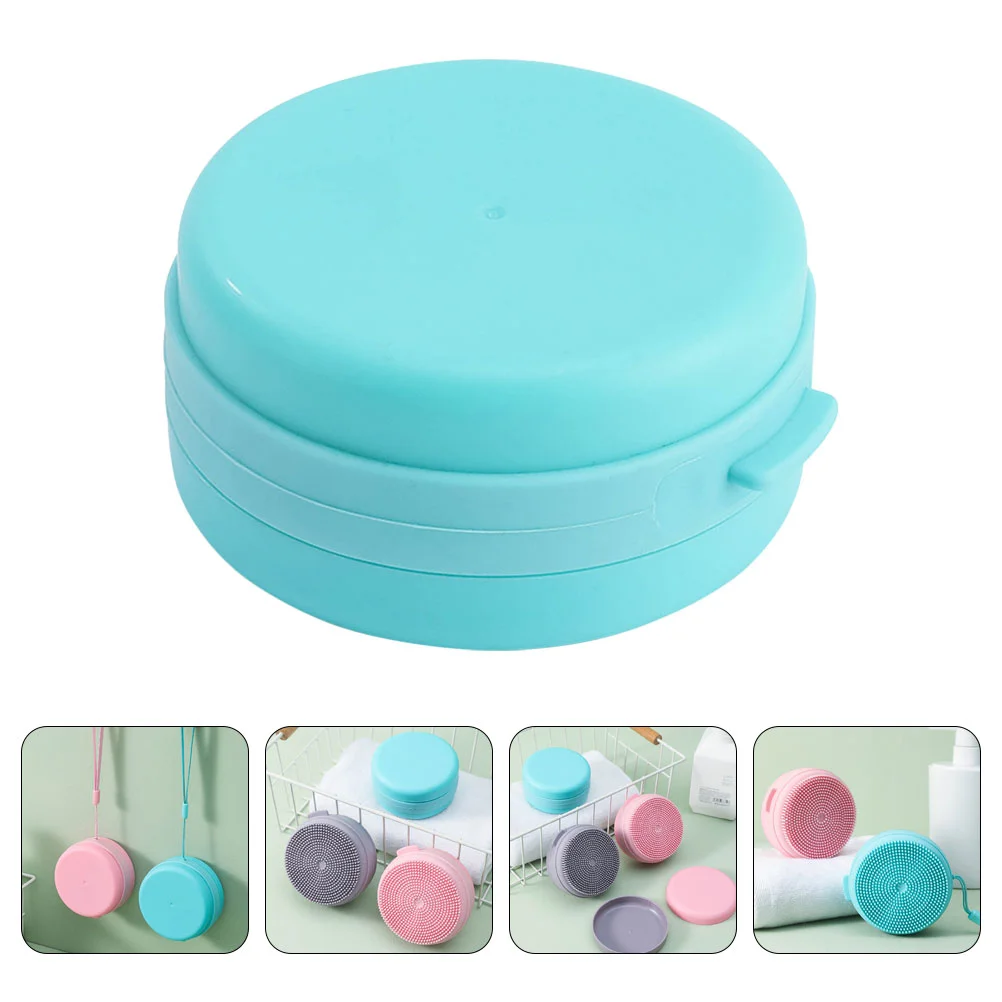 

Silicone Bath Brush Soap Box Baby Body Scrubber Skin-friendly Easy to Use Shower Massager Bathing Silica Gel