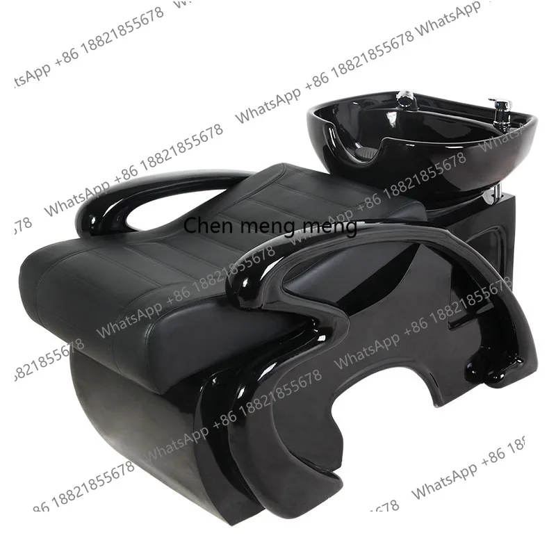 

Barber shop shampoo bed deep ceramic basin high-grade simple semi-lying flush bed