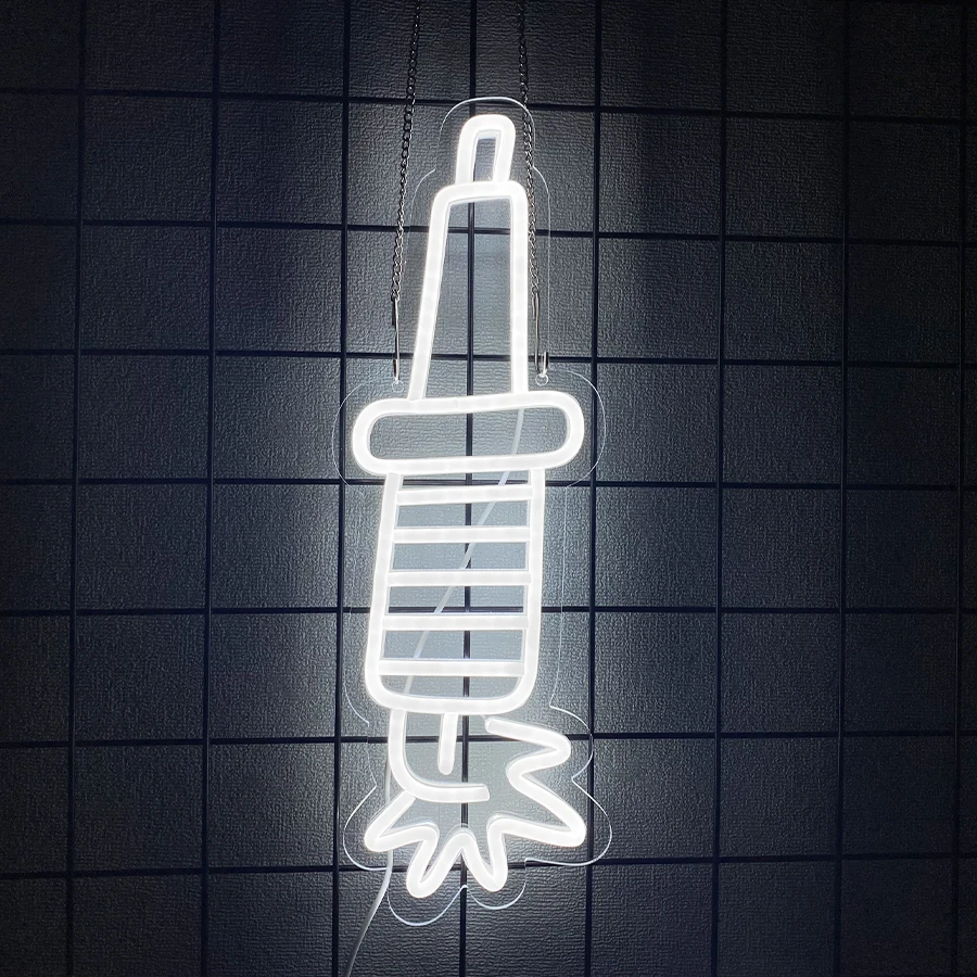 Auto Repair Shop Signs - Letreiro Neon de Vela de Ignição,
