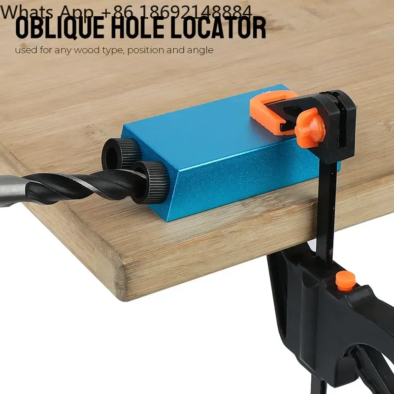 Woodworking Punch Adjustment Plank Splicing Installation Tool Accessories for Blue Oblique Hole Locator Manual Hole Clip Kit