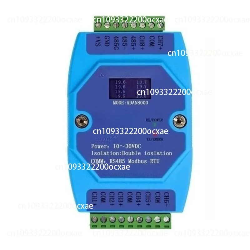 

Industrial grade 8-channel, thermistor temperature transmitter ADAN8003 with display module