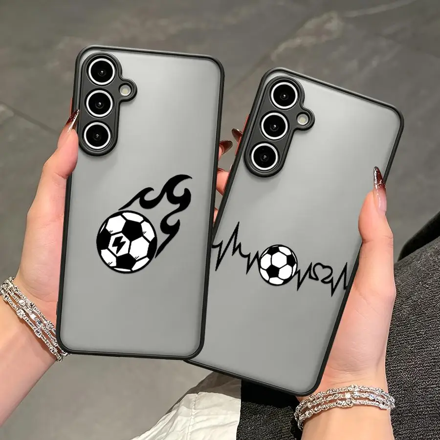 Heart Football Art Design Case for Samsung Galaxy A34 A36 A16 A15 A73 A33 A17 A52 A52S A72 A14 A23 A35 A54 A53 A56 A55 Phone