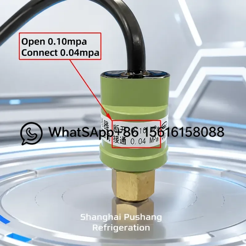 Original Shanghai Junle H20PS Air Conditioner Pressure Controller Switch Low Pressure Cut Off 0.10MPA Turn On 0.04MPA HVAC