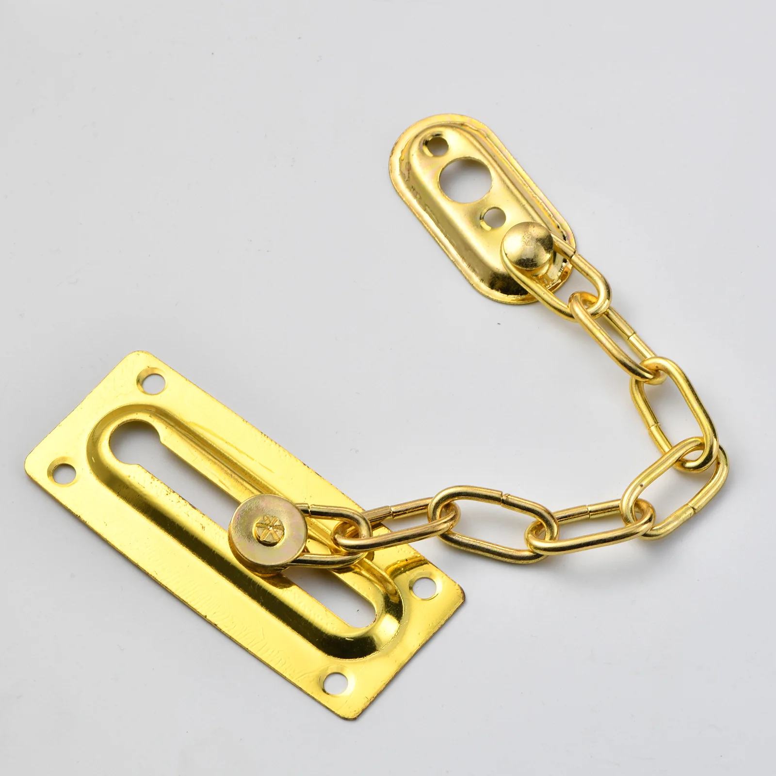 Iron latch surface installed hotel anti-theft chain rotating lock left and right insert rental house anti-theft thickened latch