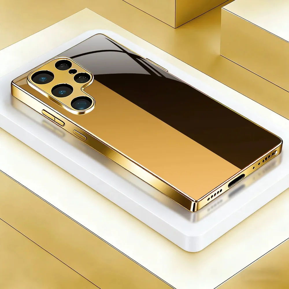 Electroplated Gold New Phone Case for Samsung Galaxy S24/ S24 Ultra/S25 /S25 Ultra / S26/S26 Ultra