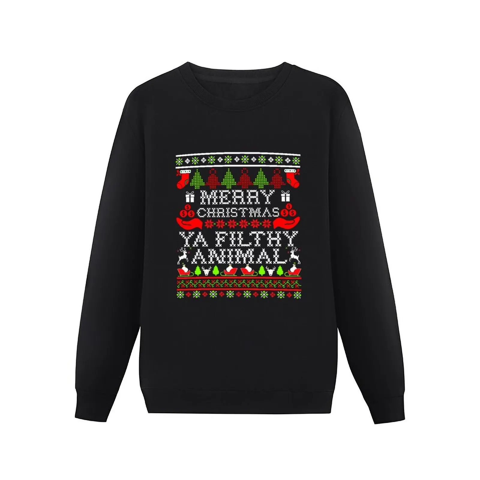 Christmas T-shirt - Merry Christmas Ya Filthy Animal Pullover Hoodie mens clothes men's clothes tracksuit men sweatshirt for men