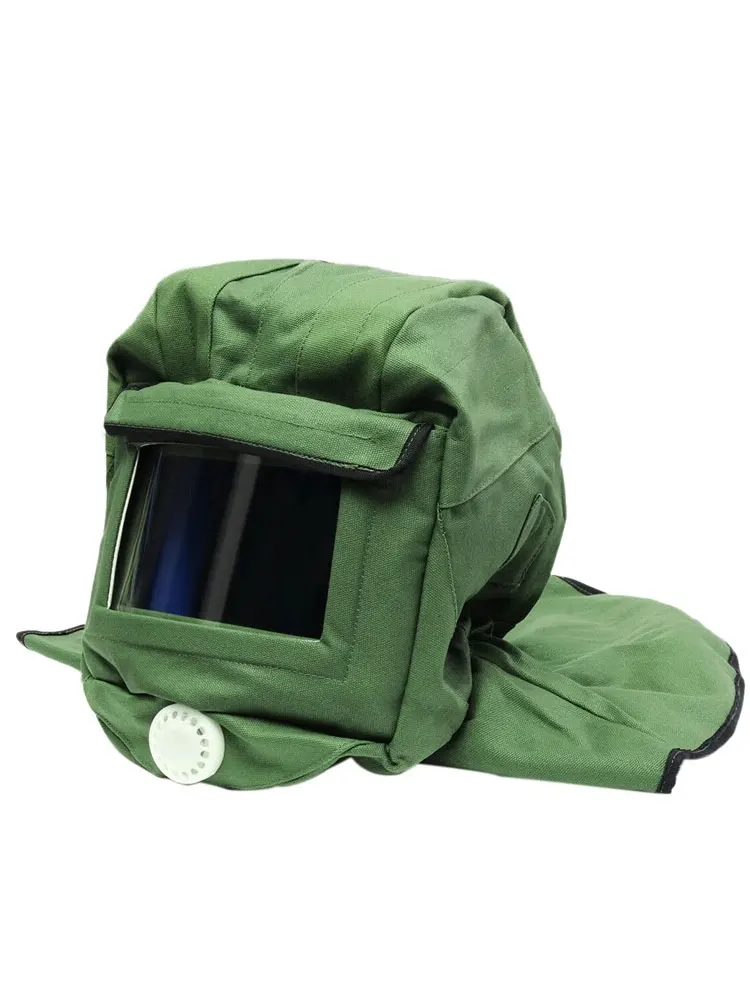 Canvas Sand Blasting Hood Cap Shawl Cap Sandblaster Mask Anti-Dust Hood Protective Gear Mask