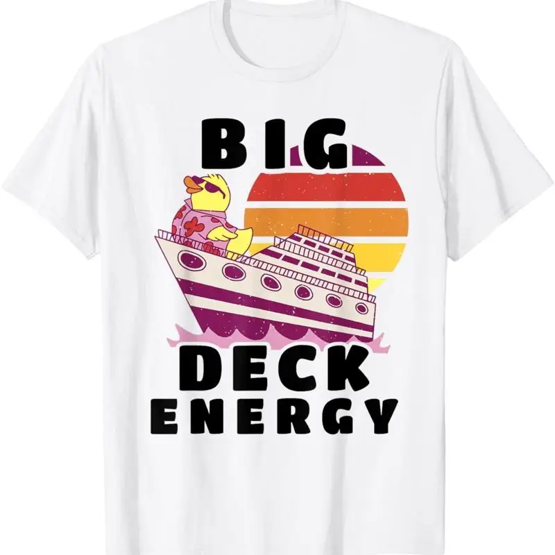

Мужская футболка Big Deck Energy Funny Cruise Ship Duck Travel Vacation