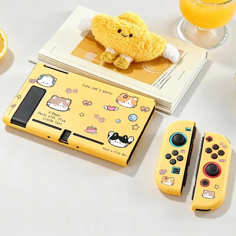 Split Protective Cover TPU Split Protective Case Anti-Scratch Shell Protector for Nintendo Switch NS Game Console