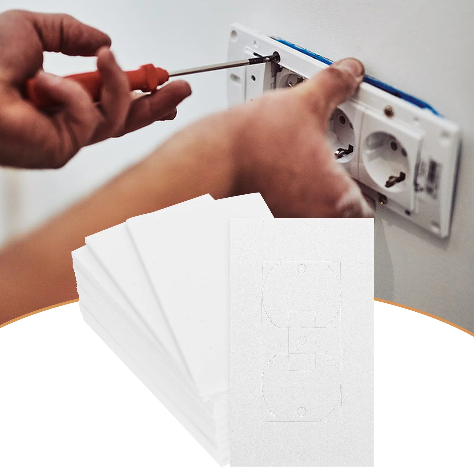 

50 Pcs Foam Gasket Outlet Insulation Pad Wall Pads Sealer Electric Covers for Outlets Light Eva and Draft Sealers