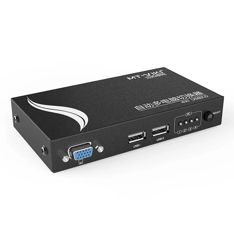 MT-Viki 4 منافذ USB KVM التبديل Hotkey حدد مع الكابلات الأصلية غلاف معدني دقة الكمبيوتر إدارة إرسال كابل MT-471UK-L