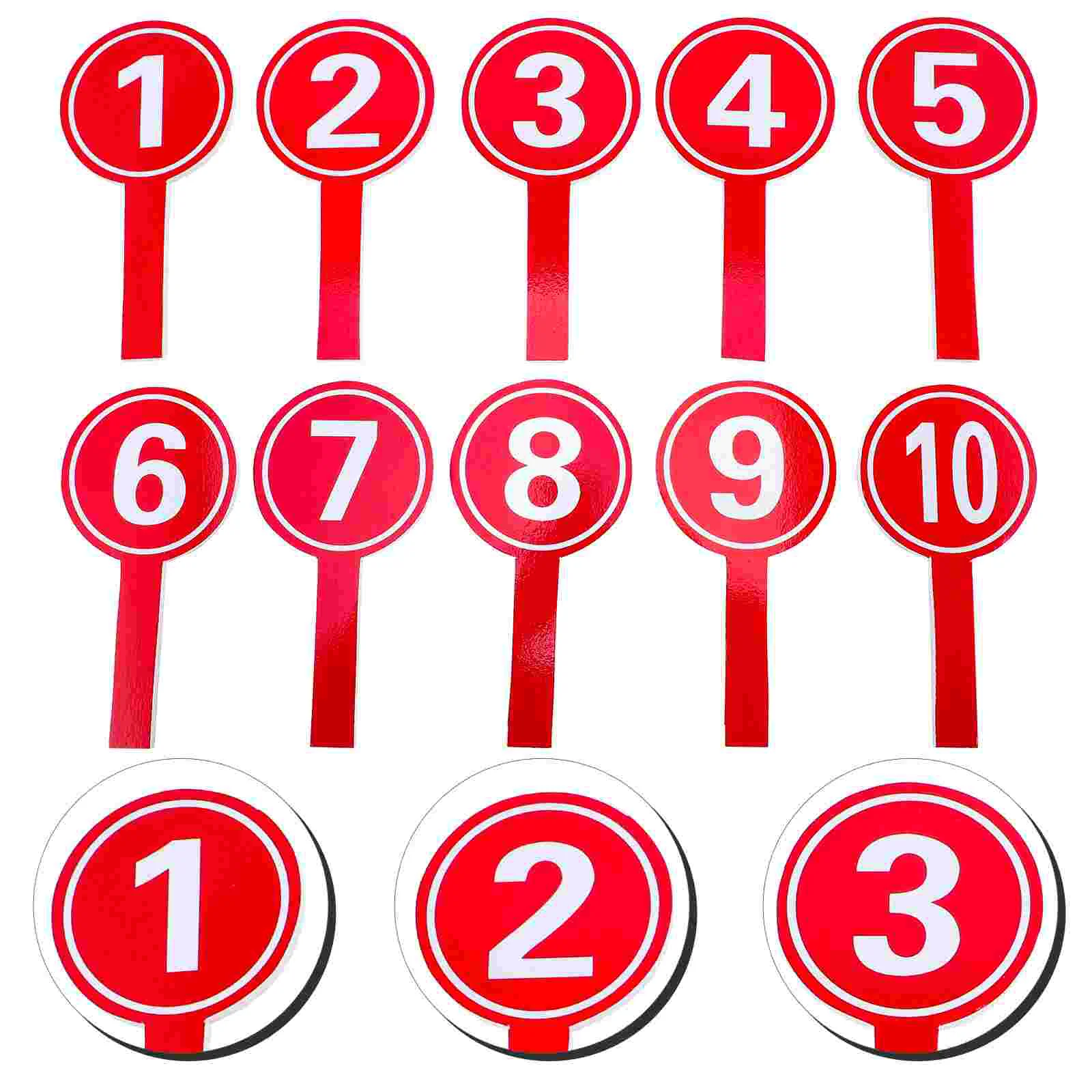 Handheld Number Paddles com Board Handle, Stroke Counting Number, Card Biting, Break up, 1-10