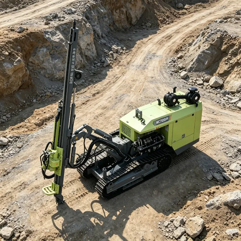 High Efficiency DTH Drilling Rig Lightweight Track Drill Machine for Small Scale Mining Road Repair Projects Customized